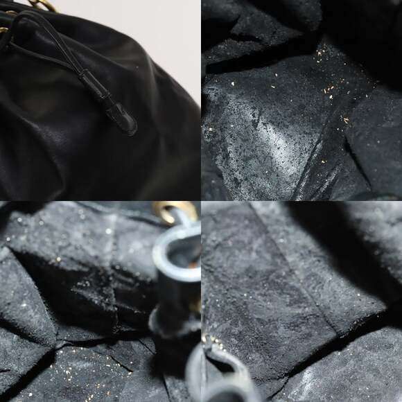 GUCCI Bamboo Hand Bag Leather Black Gold 001 2855 1657 0 - Picture 11 of 12